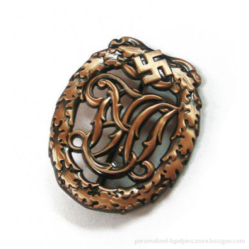 3d Metal Hollow Ww Ii Metal Pin Badges With Antique Cooper Plated